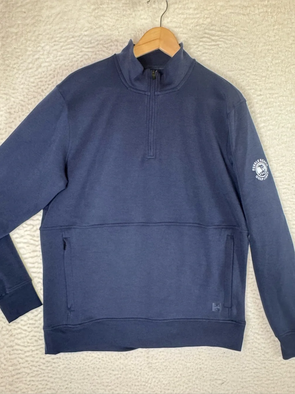 Sun Day Red Pebble Beach Golf Links 1/4 Zip Long Sleeve Pullover Men's Medium